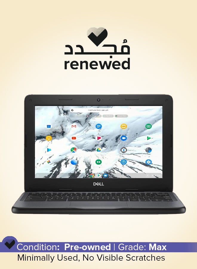 DELL Renewed - Chromebook 3100 With 11.6 Inch Display,Celeron N4020/4GB RAM/16 GB SSD/Chrome OS/Intel HD Graphics English Black - Image 1