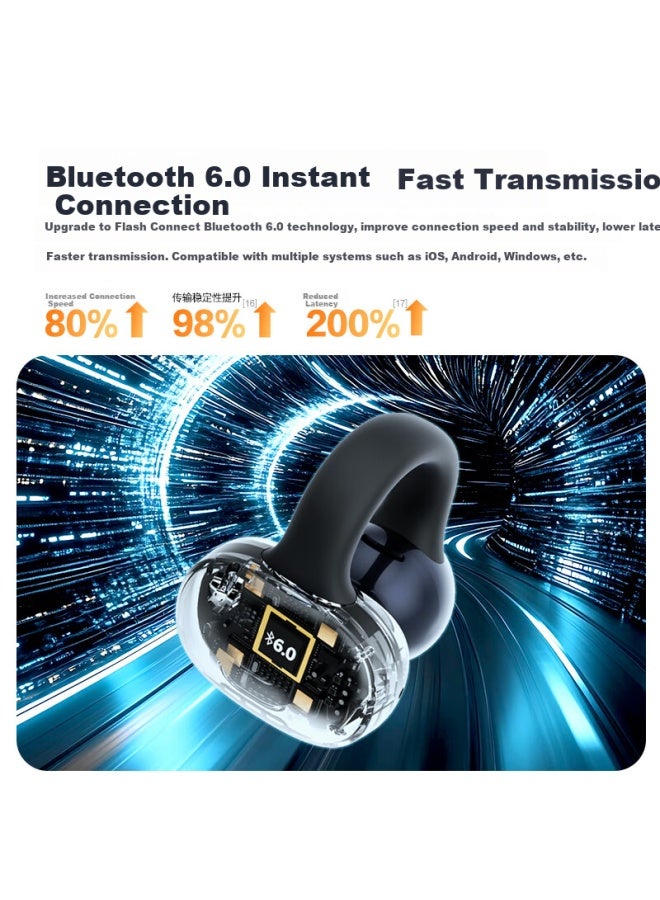 Newmine A50 Bone Conduction Concept Bluetooth Earphone Ear-Hook Open Wireless Clip-On Non-In-Ear Sports Running Call Noise Reduction Earphone Suitable For Xiaomi Apple Huawei - Image 3