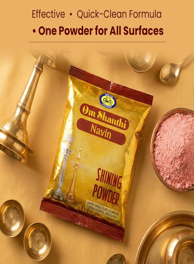 سايكل مسحوق سايكل بيور أوم شانتي اللامع | ينظف المصابيح الزجاجية والفضية والمعادن | 3 × 200 غرام منظف غسيل الأطباق - Image 2