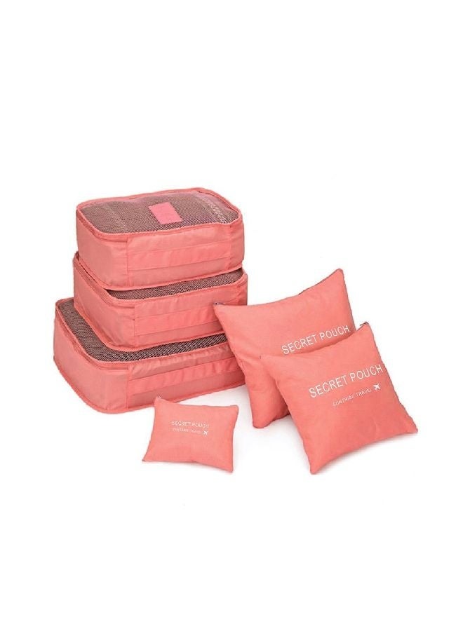 مجموعة حقائب السفر المنظم 6 قطع باللون الأحمر مثل البطيخ - Image 5