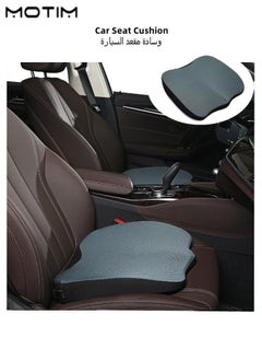 Motim Car Seat Cushion for Driver, Memory Foam Wedge Shape Car Seat Pad, Car Pillow to Improve Driving View, Pain Relief, Tailbone Support, Healthy Posture, Office Chair, Car Seat, Travel, Driving  - Image 2
