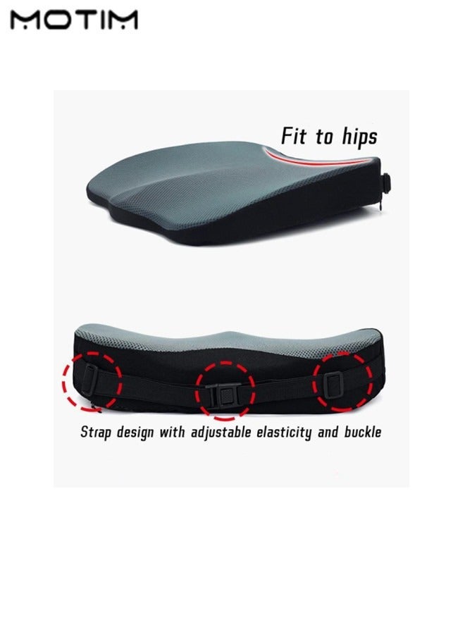 Motim Car Seat Cushion for Driver, Memory Foam Wedge Shape Car Seat Pad, Car Seat Cushion to Improve Driving View, Relief Tailbone and Hip Tire, Healthy Posture, Office Chair, Car Seat, Travel, Driving - Image 5