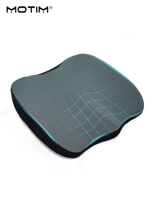 Motim Car Seat Cushion for Driver, Memory Foam Wedge Shape Car Seat Pad, Car Seat Cushion to Improve Driving View, Relief Tailbone and Hip Tire, Healthy Posture, Office Chair, Car Seat, Travel, Driving - Image 1