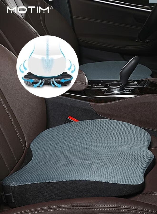 Motim Car Seat Cushion for Driver, Memory Foam Wedge Shape Car Seat Pad, Car Seat Cushion to Improve Driving View, Relief Tailbone and Hip Tire, Healthy Posture, Office Chair, Car Seat, Travel, Driving - Image 2