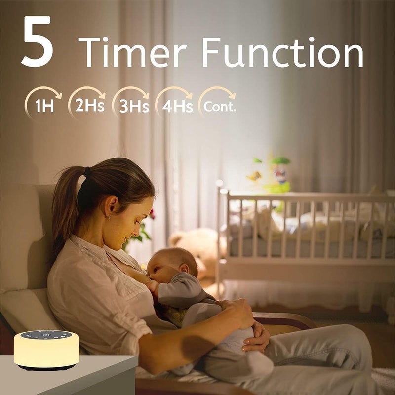 ColourNoise Soother Sleep Sound Machine Night Light White Noise Machine with 30 Soothing Sounds & 12 Color Night Lights for Baby Kids Adults Brown Noise Machine with Timer & Continuous Play for Home Travel Office - Image 5