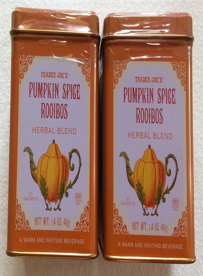 ترايدر جويز مشروب أعشاب رويبوس بنكهة اليقطين والتوابل من Trader Joe's - 20 كيسًا (عبوة من 2 بإجمالي 40 كيسًا) - Image 1