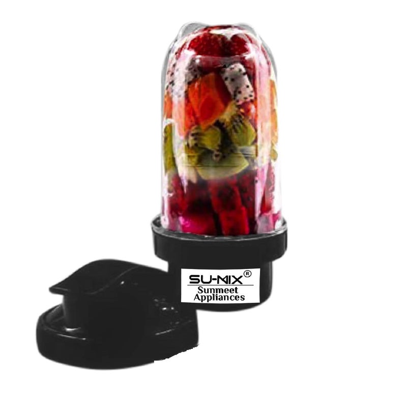 Sumix Big Bullet Jar for Mixer Grinder Jar 530 ML with Gym Sipper Cap Black NSA75 - Image 1