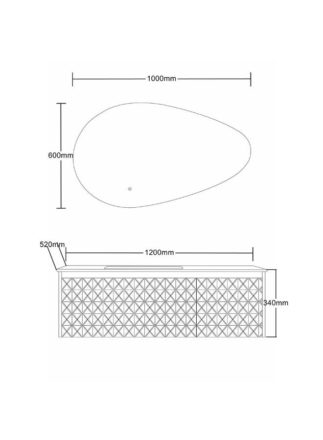 DANUBE HOME Milano Plus Vice Vanity With Mirror & Cabinet (2Pcs/Set) (120X52X34) Cm - White Finish| Single Basin Wooden/Pvc Sink Cabinet Compact Storage Cabinet For Modern Bathroom - Image 4