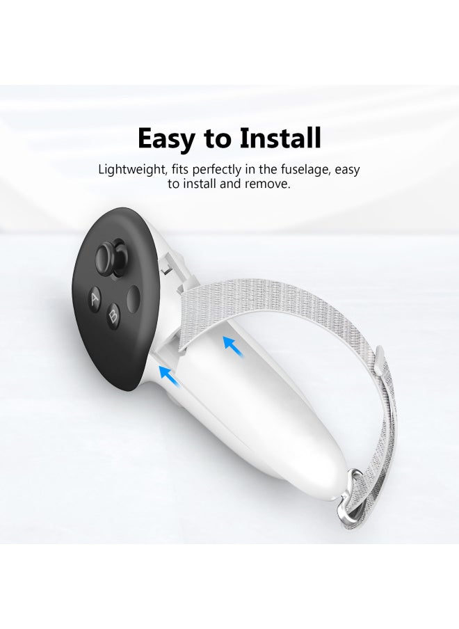 Generic Applicable To Meta Quest 3 Handle Cover Anti-off Hand Strap Anti-fall Anti-fall Anti-slip Non-blocking Signal Protection-Product Color:White-Model:quest3 Handle Cover  - Image 3