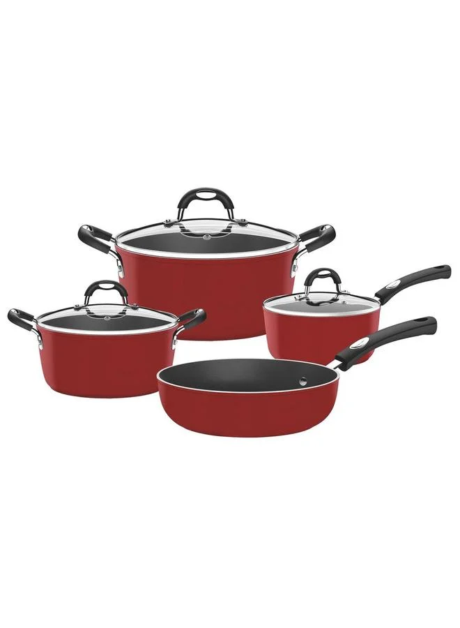 ترامونتينا مجموعة من 7 - أواني طهي ألمنيوم أسود