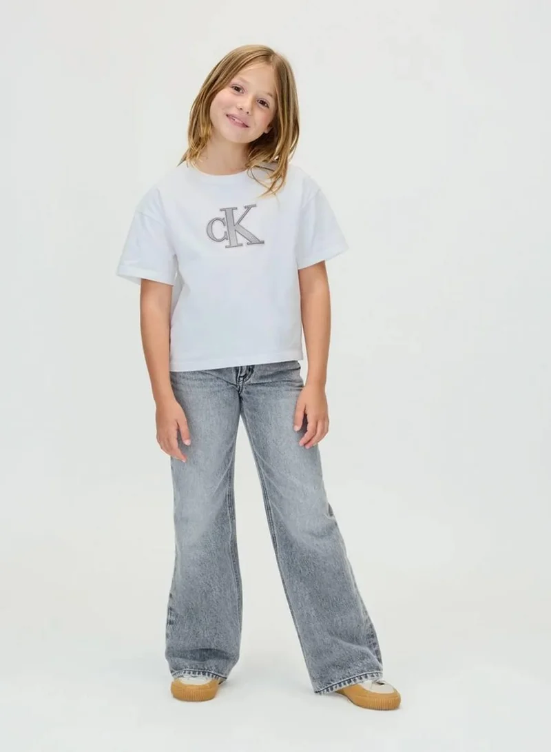 Calvin Klein Jeans Bright White Logo T-Shirt for Women | Best Price UAE