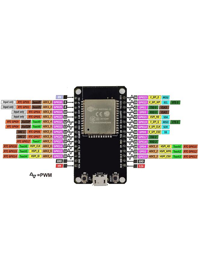 ESP32 Development Board (WIFI and Bluetooth) with Ch340 USB Type-C