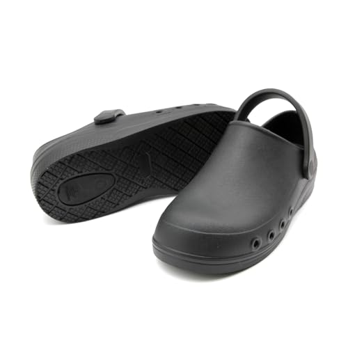 earthinglife Professional Nurses Shoes for Women Men Slip Resistant Waterproof Work Shoes for Doctor Chef Food Service Nursing Slip-On Black - Image 1