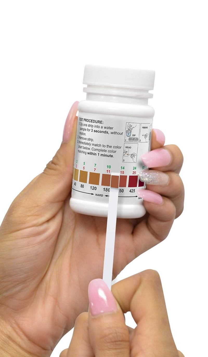 Industrial Test Systems WaterWorks 481108 Total Hardness Test Strip, 3 Second Test, 0-1000ppm Range, Our #1 Test Strip for Total Hardness, Bottle of 50 Tests, Tan - Image 3