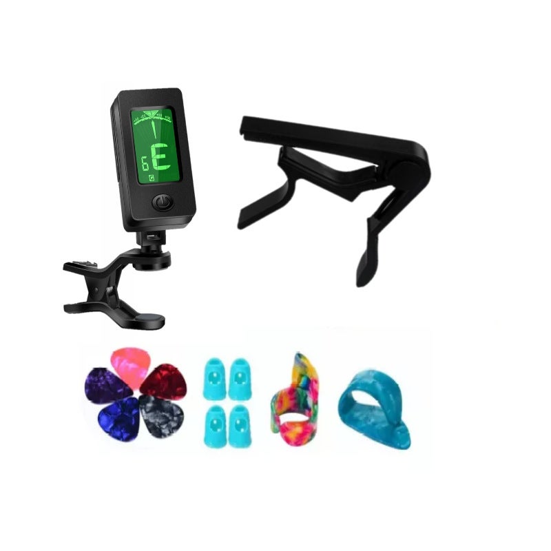 Guitar Accessories Suit Sets Of String Finger Sets Guitar Pick String Nail Pillow Three-In-One String Changer - Image 1