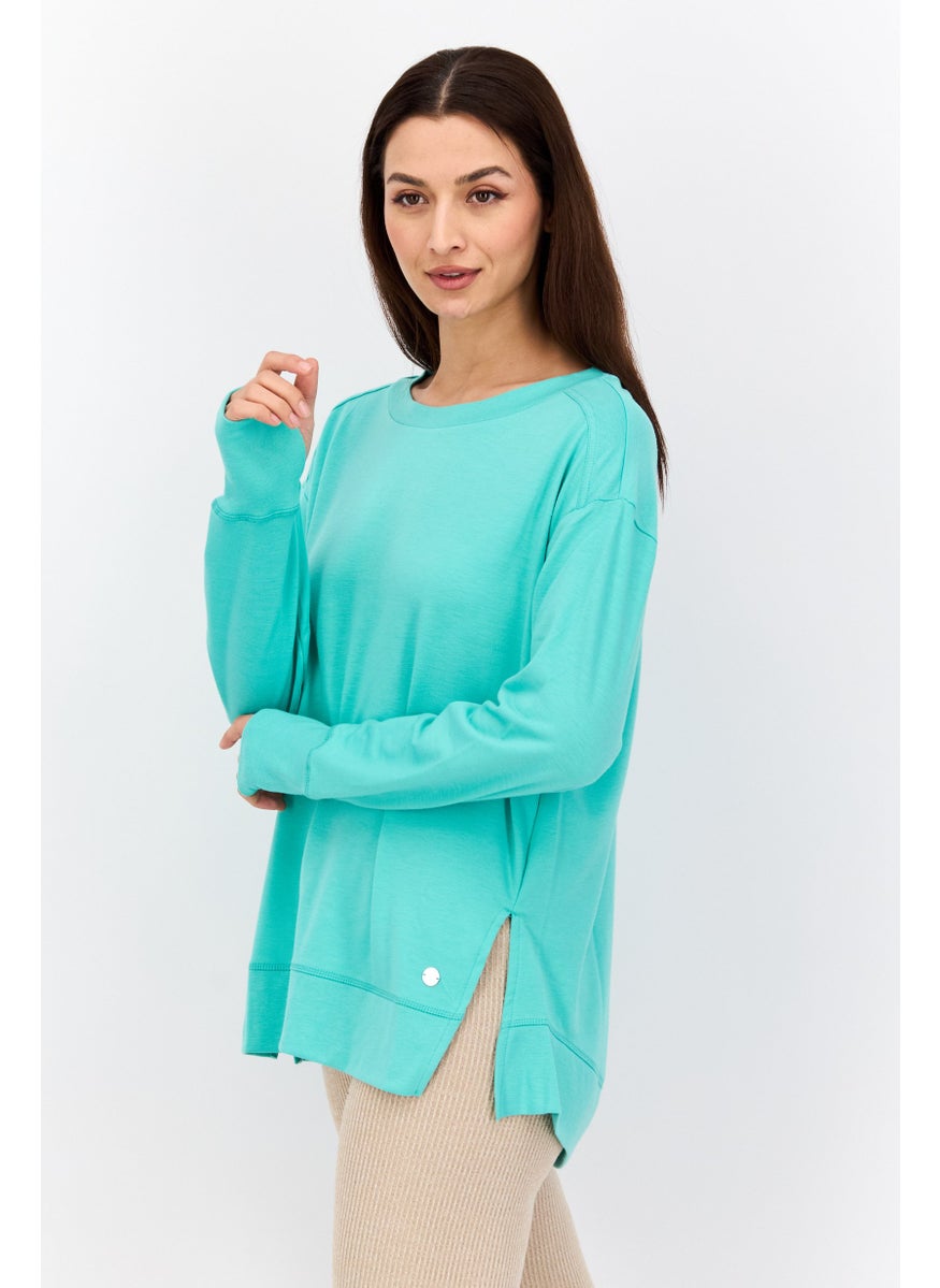 Jones New York - Women Sportswear Long Sleeve Training Sweatshirt, Mint Green - Image 1