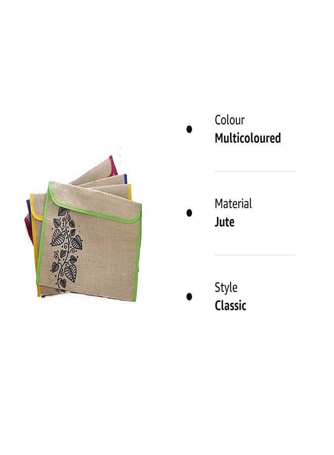 Peeplvalue Pack of 20 Jute Bag Environment Friendly File Folder Bag l Container for Papers, Stationery Jute Conference File Folder (Multicolor) - Image 4