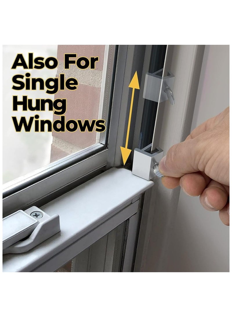 sokany 10 Pieces Sliding Doors Window Locks, Aluminum Adjustable Window Restrictor Locks, Punching Free Protective Anti Theft Lock, Push Doors Child Safety Door Window Lock, Patio Home Office Safety Lock (Silver)  - Image 4