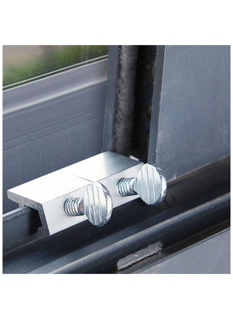 sokany 10 Pieces Sliding Doors Window Locks, Aluminum Adjustable Window Restrictor Locks, Punching Free Protective Anti Theft Lock, Push Doors Child Safety Door Window Lock, Patio Home Office Safety Lock (Silver)  - Image 5