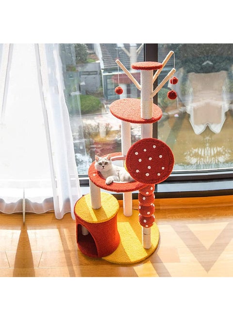 Cat Condo Tower with Sisal Scratching Post MultiLevel Cat Tree Cat Play House and Rest Place for Indoor Cats and Pets