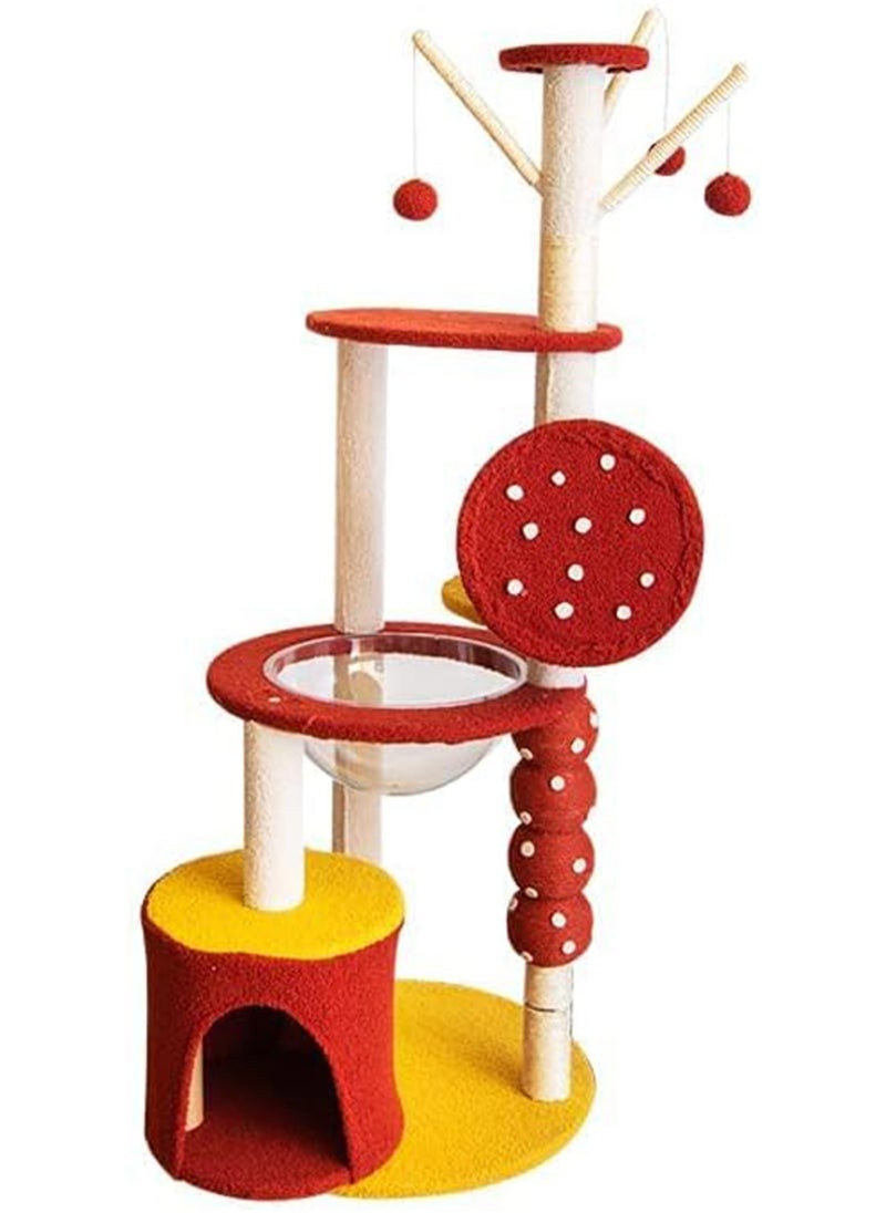 GT-Wheel - Cat Condo Tower with Sisal Scratching Post MultiLevel Cat Tree Cat Play House and Rest Place for Indoor Cats and Pets - Image 1