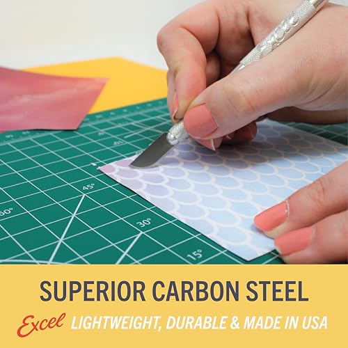 Excel Blades 50 PCS Hobby Blade Refill, #10 High Carbon Steel Curved Hobby Knife Blades Replacement, For Precision Cutting, Multi-Purpose Professional, Hobby, and Crafting - Image 4