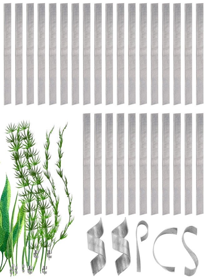 XIHIRCD مجموعة XIHIRCD من 55 قطعة من أوزان نباتات أحواض السمك، مثبتات نباتات مائية قابلة للثني والقص، أوزان معدنية لأحواض الأسماك والبرك لمنع النباتات من الطفو. - Image 1