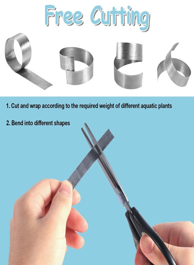 XIHIRCD مجموعة XIHIRCD من 55 قطعة من أوزان نباتات أحواض السمك، مثبتات نباتات مائية قابلة للثني والقص، أوزان معدنية لأحواض الأسماك والبرك لمنع النباتات من الطفو. - Image 4