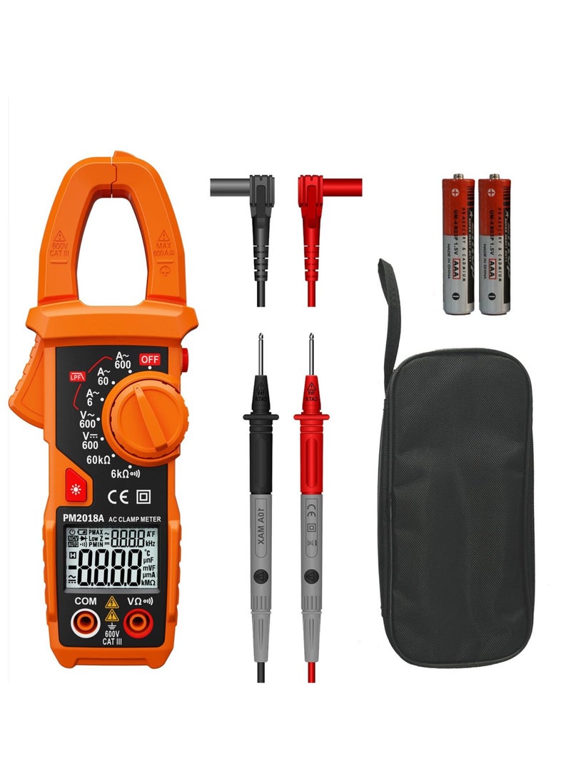 SYOSI Digital Clamp Meter, 2000 Counts Clamp Multimeter, Manual-Ranging Multimeter, AC/DC Voltage Tester, 600A Voltage Tester for AC/DC Voltage, AC Current, Resistance, NCV, LPF, Diodes, Continuity - Image 1