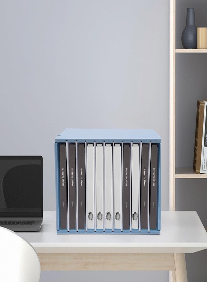 Josbuynls Construction Paper Organizer, 11 Slots Paper Sorter Adjustable Vertical Paper Organizer for Classroom Office (Blue) - Image 4