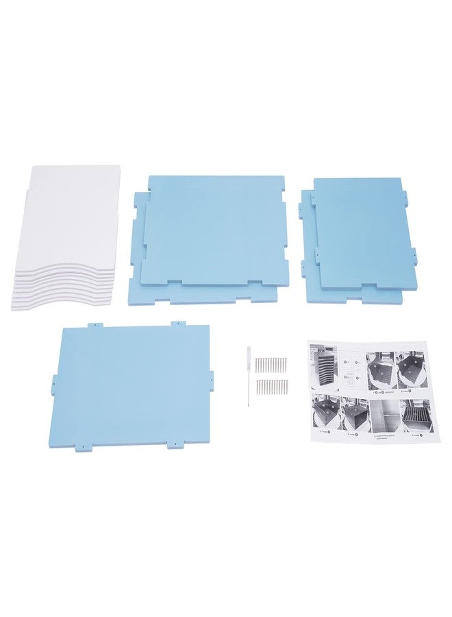 Josbuynls Construction Paper Organizer, 11 Slots Paper Sorter Adjustable Vertical Paper Organizer for Classroom Office (Blue) - Image 3
