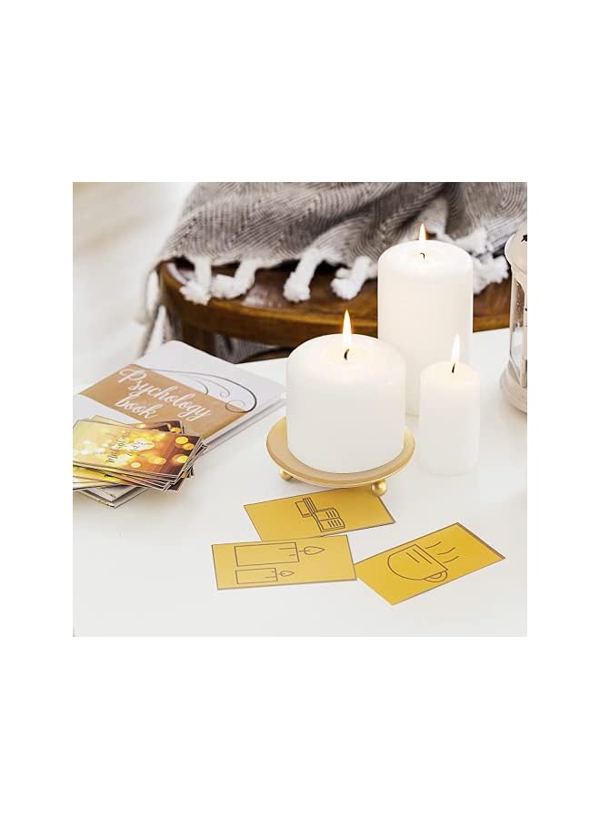 The Bros 2 Pcs Diameter 4.3" Candlestick Holders Iron Pillar Candle Holder Gold Candle Holder Hurricane Candle Holder Candle Stands Candle Plate Holder Pedestal Candle Holders for Table (Gold) - Image 3