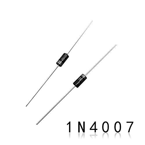 INVENTO 50Pcs 1N4007 Standard Recovery Diode, 1000V, 1 A, Single, 480 mV, 30 A Rectifier Diode Set - Image 4