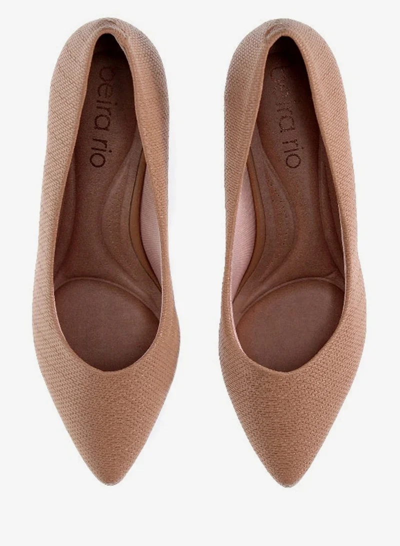 Beira Rio Beige Low Heels Pump for Women – Elegant Office Heel Shoes & Classic Pumps for Girls for Women | Best Price UAE