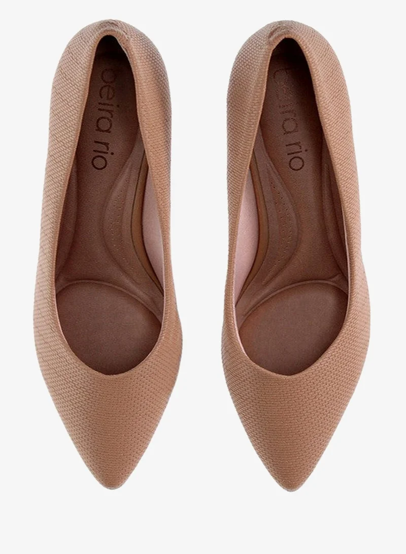 Beira Rio Beige Low Heels Pump for Women – Elegant Office Heel Shoes & Classic Pumps for Girls for Women | Best Price UAE