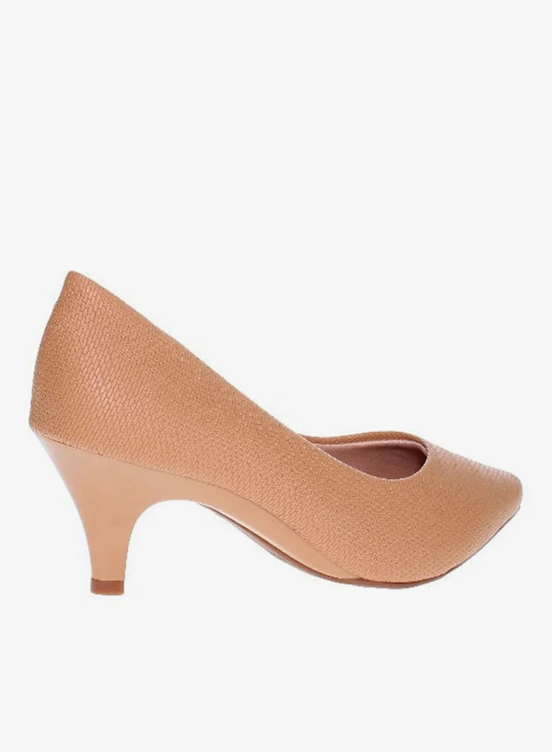 Beira Rio Beige Low Heels Pump for Women – Elegant Office Heel Shoes & Classic Pumps for Girls for Women | Best Price UAE