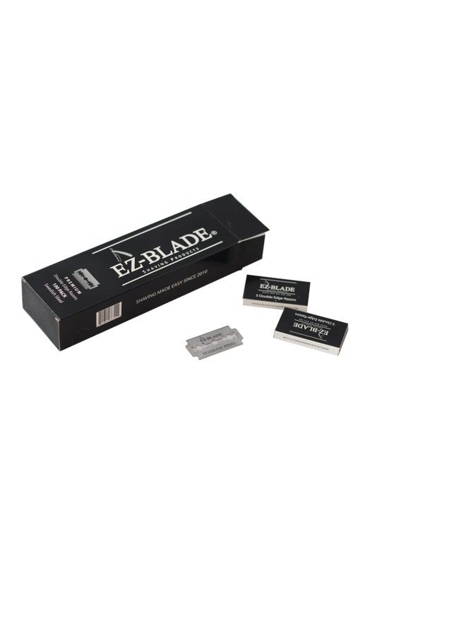 EZ BLADE Double Edge Razor Blades. 100 Count For Straight Razor Or Safety Razor - Image 2