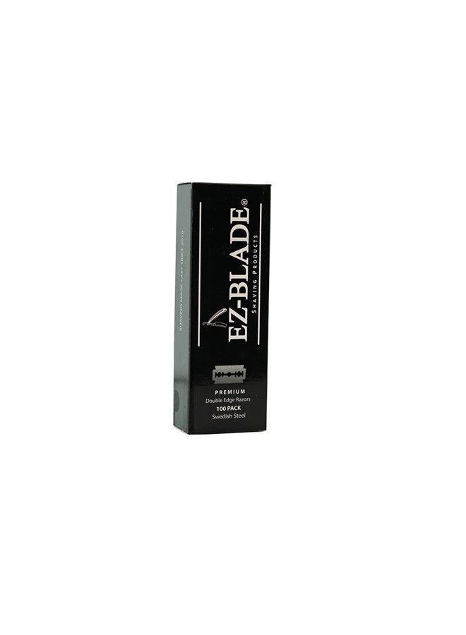 EZ BLADE Double Edge Razor Blades. 100 Count For Straight Razor Or Safety Razor - Image 1