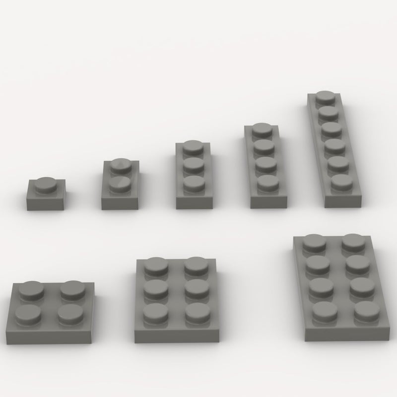 YUJHITP Classic Building Plate Assortment Pack 100Pcs Dark Gray Compatible with Lego Building Blocks 6 Years 12 Years - Image 3