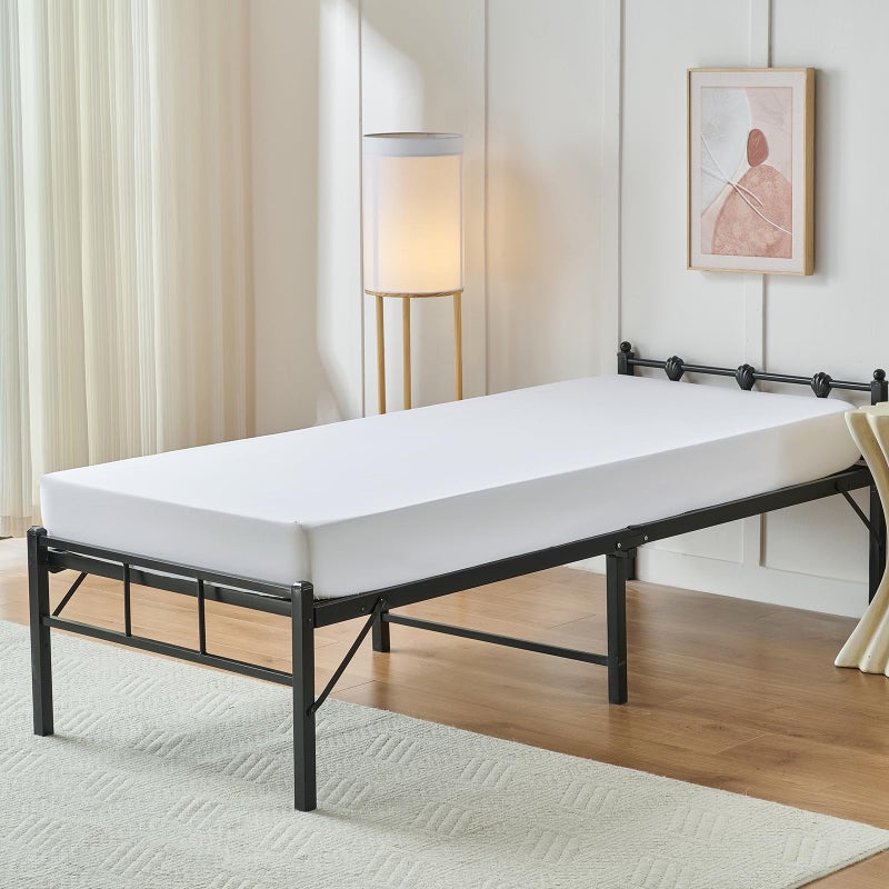 VACVELT Cot Fitted Sheet, 31 x 75 Inch White Cot Sheets, Ultra Soft and Breathable Microfiber Bed Cover Snug Fit for Narrow Twin/RV Bunk/Camper Bunk/Guest Beds/Trifold Mattress - Image 2