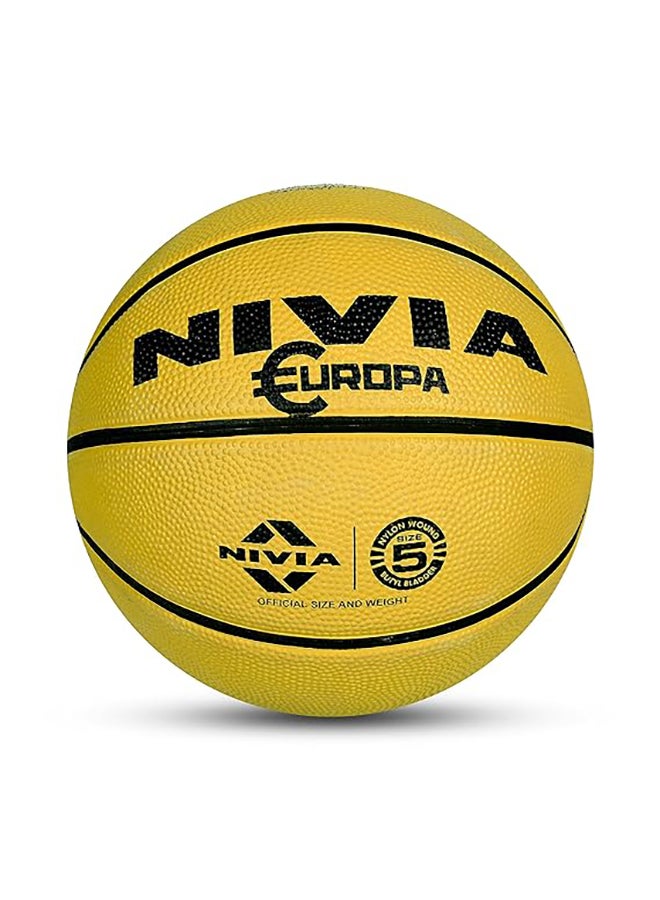 Nivia Europa Basketball | Size: 1 | 8 Panels | Material Core Bladder Latex | Suitable for Hard Surface | Machine Stitched | Training/Match Ball for Men - Image 1