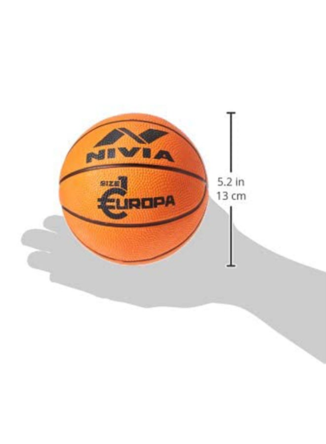 Nivia Europa Basketball | Size: 1 | 8 Panels | Material Core Bladder Latex | Suitable for Hard Surface | Machine Stitched | Training/Match Ball for Men - Image 5