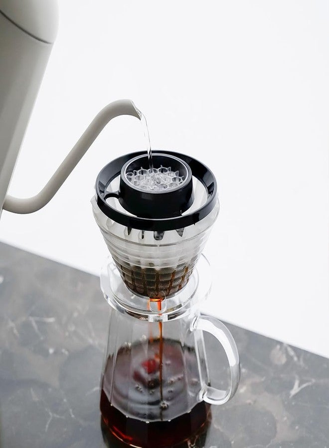 watchget Coffee Drip Assist - Even Water Flow Controller Fit for V60 & Cone Dripper, Pour Over Coffee Dripper Shower Tool with ABS Holder - Image 4