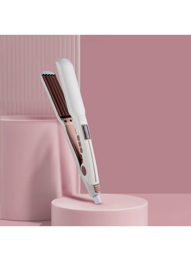 Loose hairboard pad for hair roots. PSE-certified digital LCD hair straightener. Corn-shaped hair straightening plate clamp.