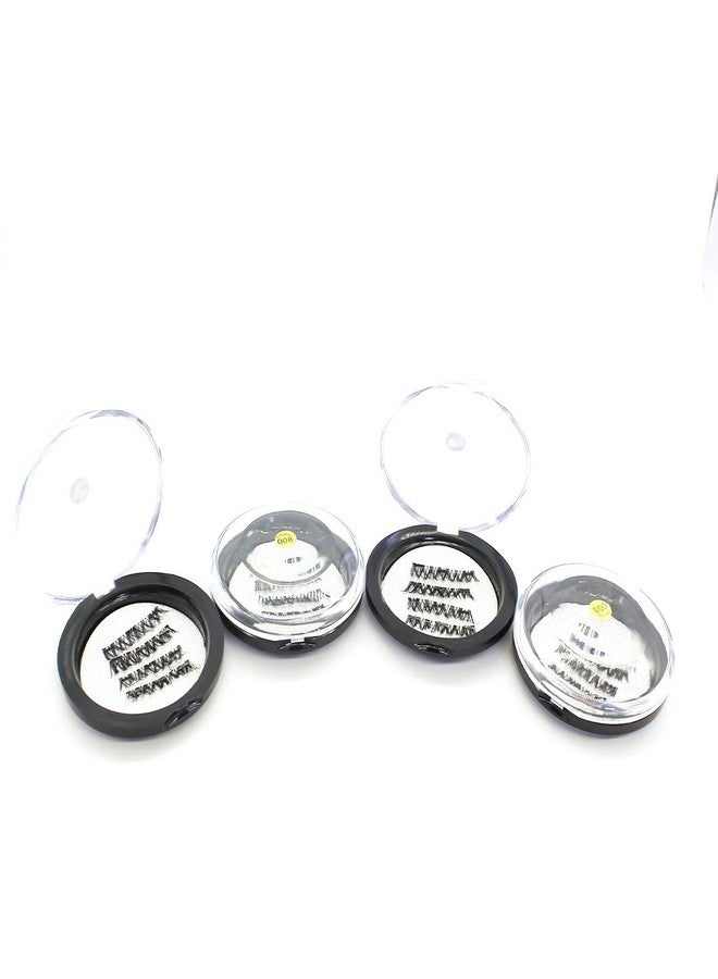 Vinayakart Set of 16 Pcs Triple Magnetic Eyelashes 3D Reusable False Lashes Criss Cross No-glue Magnet Eye Lashes Combo Pack (Black) - Image 1