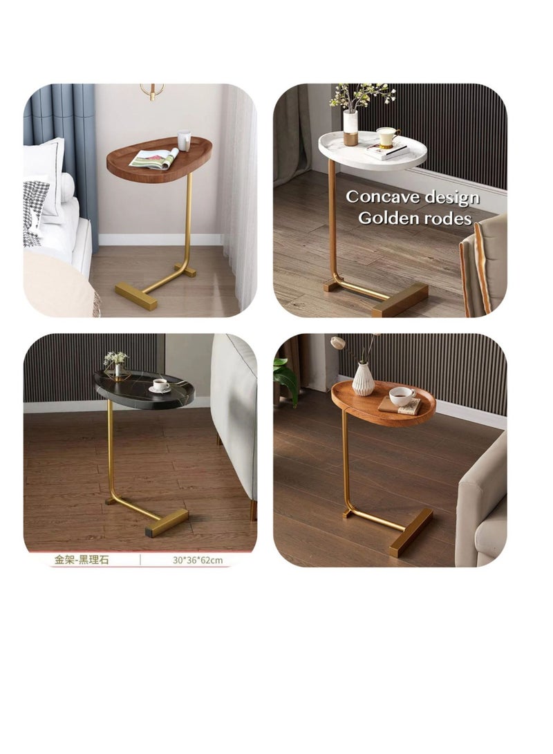 BAIG Concave gold rod Corner Table Living Room Home Sofa Side Table Hotel Homestay Simple Bedside Side Table Small Coffee Tables - Image 3