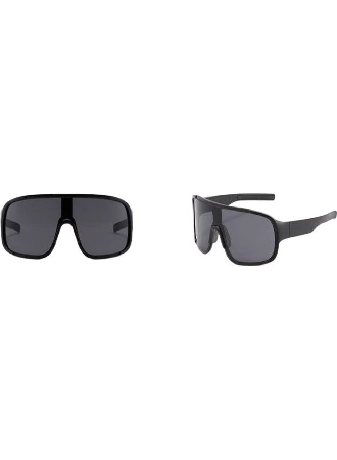 LOVECRAFT Cycling Glasses 1622 - Black Frame With Gray Lenses, Unisex Sunglasses For Bicycles, Uv Protection, Windproof, Sandproof, And Ski Goggles - Image 3