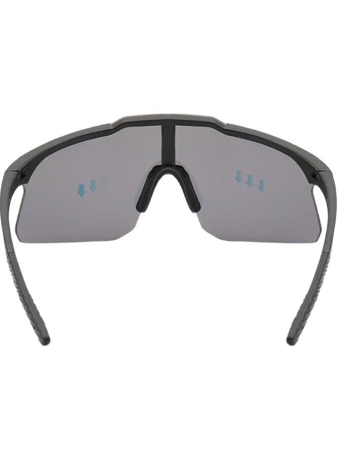 LOVECRAFT Cycling Glasses 1622 - Black Frame With Gray Lenses, Unisex Sunglasses For Bicycles, Uv Protection, Windproof, Sandproof, And Ski Goggles - Image 2