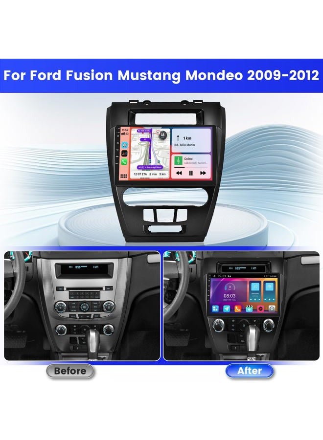Inefala 2+64G Android 13 Car Stereo Radio for Ford Fusion Mustang Mondeo 2009-2012, 10.1'' HD Touch Screen Compatible with CarPlay Android Auto, AHD Backup Camera, Mirror Link, GPS, WiFi, DSP - Image 2