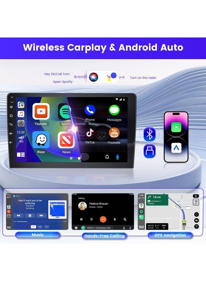 Inefala 2+64G Android 13 Car Stereo Radio for Ford Fusion Mustang Mondeo 2009-2012, 10.1'' HD Touch Screen Compatible with CarPlay Android Auto, AHD Backup Camera, Mirror Link, GPS, WiFi, DSP - Image 3